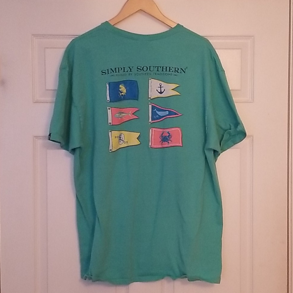 Teal Nautical Flag Simply Southern Shortsleeve